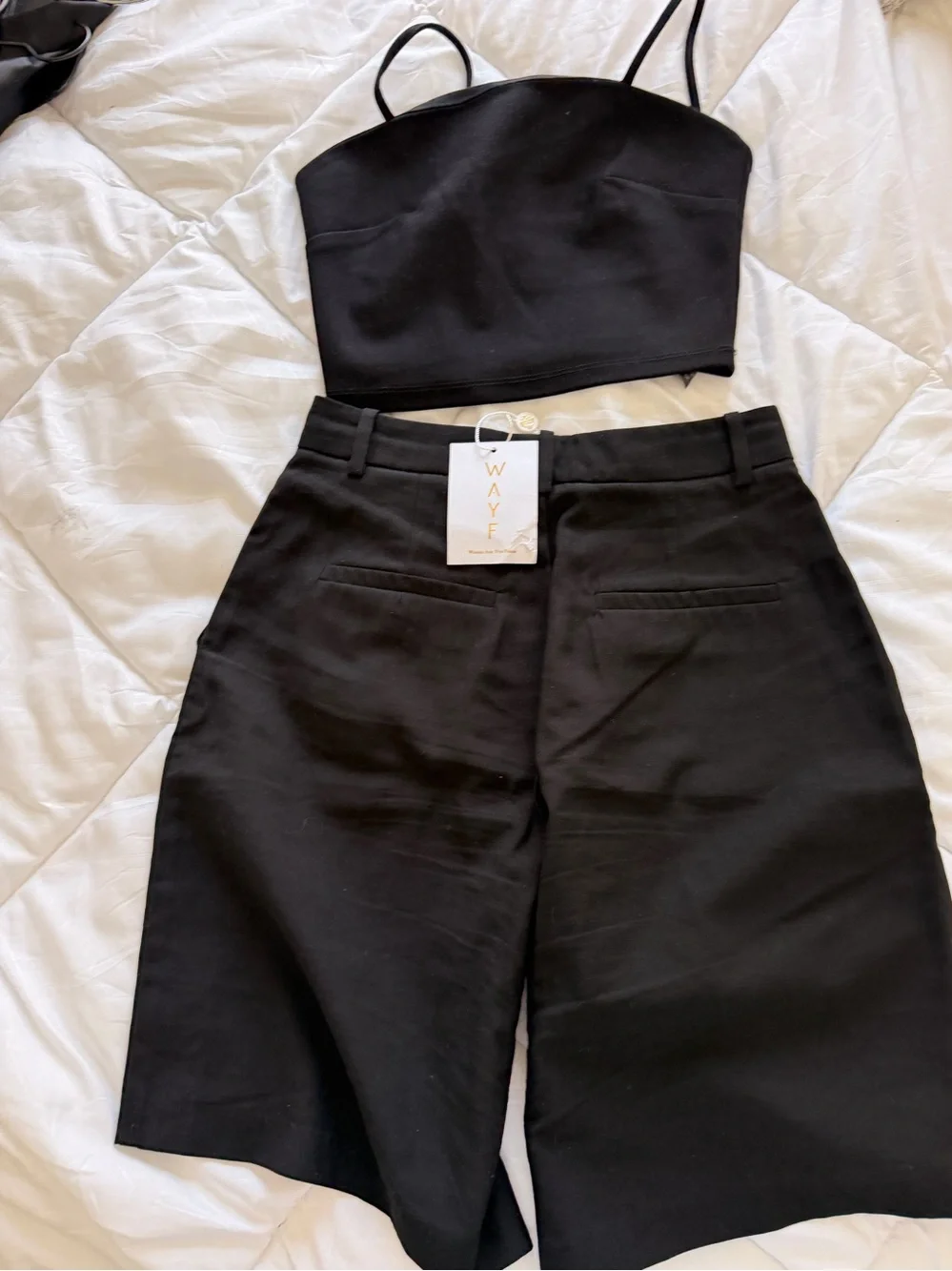 Black High-Waist Linen Blend Shorts - Classic Women's Summer Short